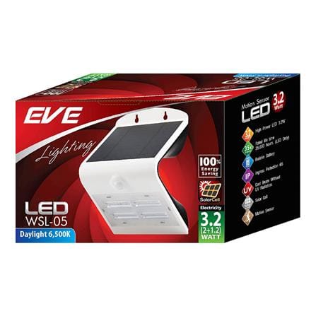 ไฟผนังภายนอก SOLAR EVE 555259 3.2 วัตต์ DAYLIGHT สีขาว_3