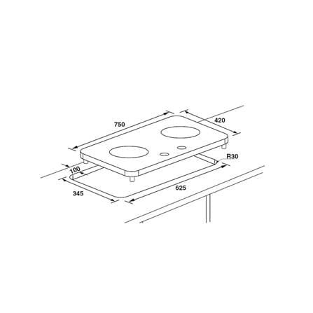 BUILT-IN GAS HOB HAFELE PHOENIX 495.06.097 75CM_2