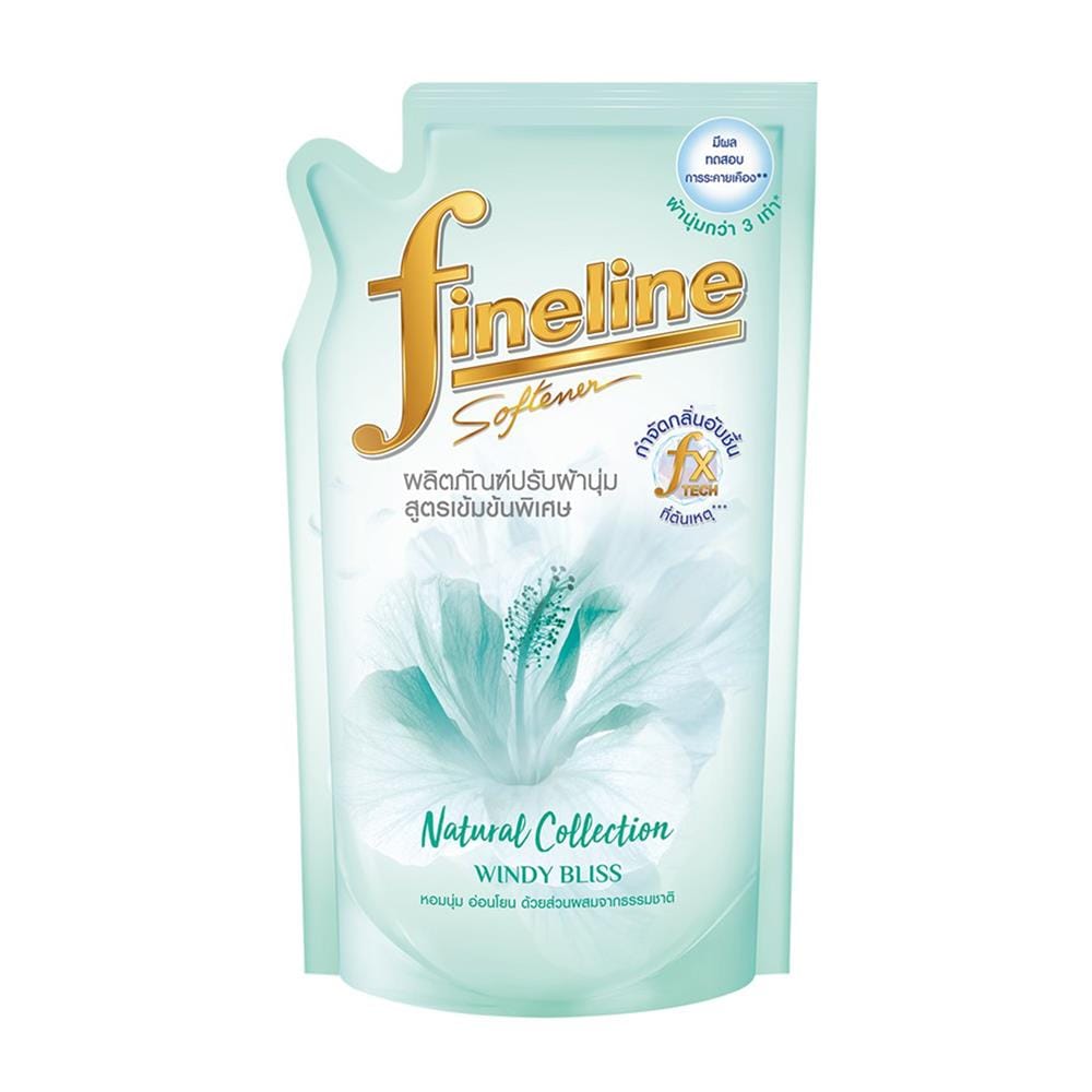 รีฟิลน้ำยาปรับผ้านุ่ม FINELINE 490ml WINDY BLISS