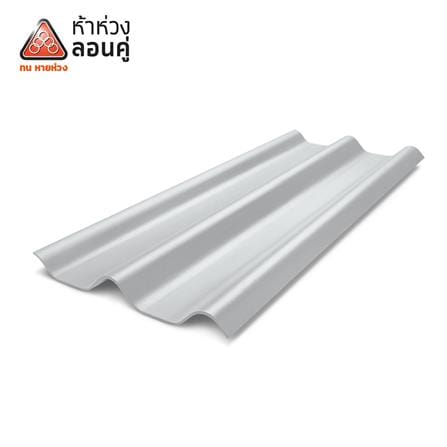 กระเบื้องหลังคา ลอนคู่ ห้าห่วง 0.5x50x120 ซม. สีซีเมนต์_0