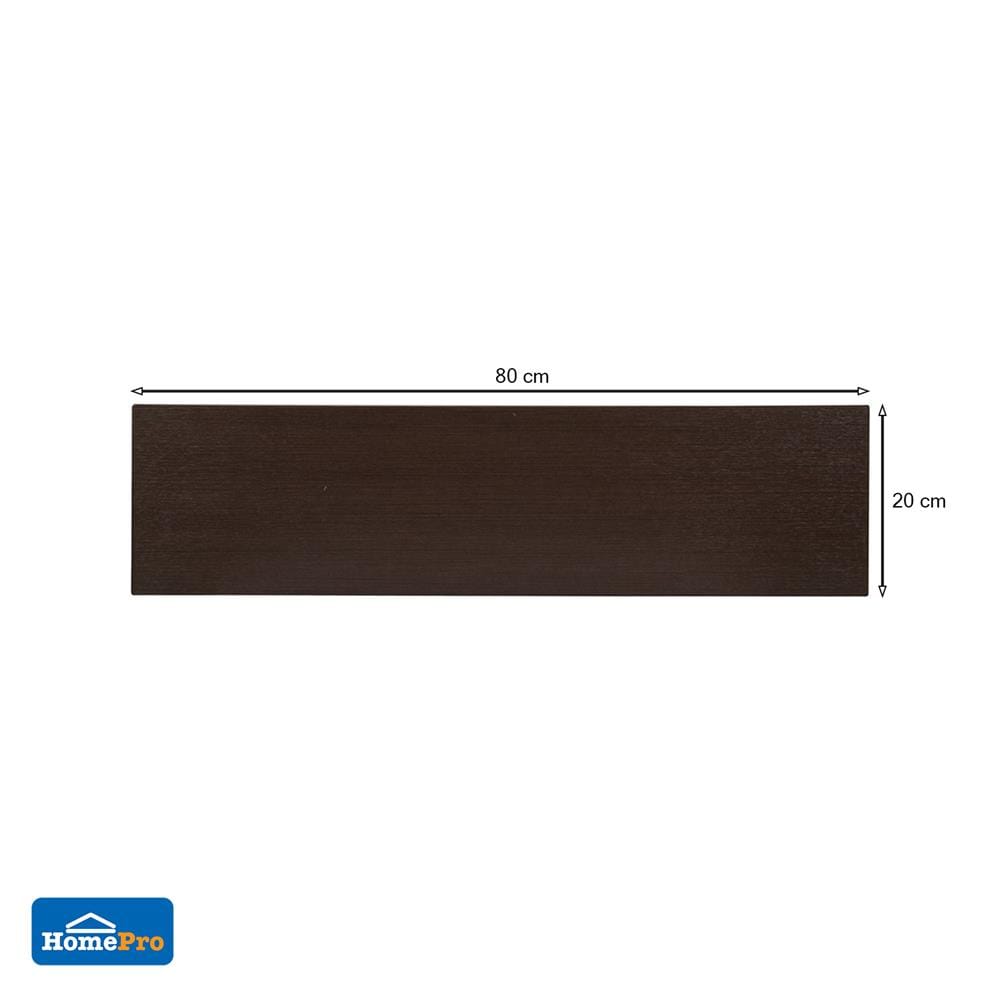 แผ่นชั้นไม้เมลามีน STACKO 80x20x1.6 ซม. สีเวงเก้