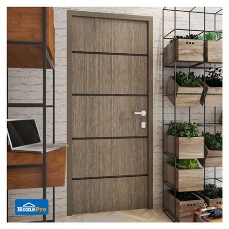 ประตูภายใน UPVC AZLE AZLE-4 80X200 ซม. สี TEXES OAK เจาะลูกบิด_3