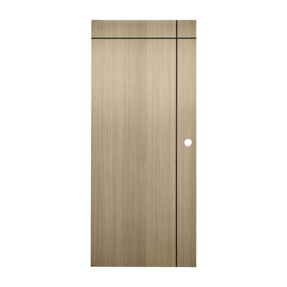 ประตูภายใน UPVC PARAZZO PUN06 80X200 ซม. สี MAPLE เจาะลูกบิด