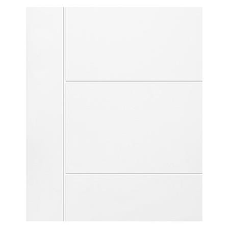 ประตูภายนอก UPVC AZLE PZUS02 80X200 ซม. สีขาว เจาะลูกบิด_2