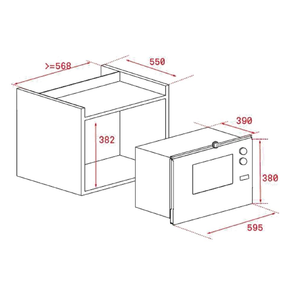 ไมโครเวฟฝังดิจิตอล TEKA ML 825 TFL 60 ซม.