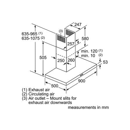 เครื่องดูดควันกระโจม BOSCH DWB96BC50 90 ซม._3