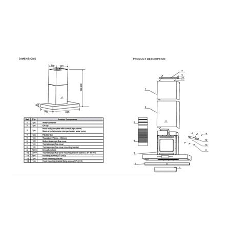 เครื่องดูดควันกระโจม ELECTROLUX EFC928SC 90 ซม._4