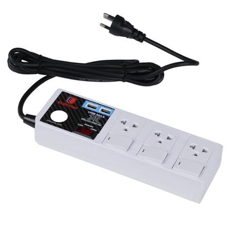 รางปลั๊กไฟ 3 ช่อง 4 สวิตซ์ 2USB ELECTON EP9-3403 3 ม._1