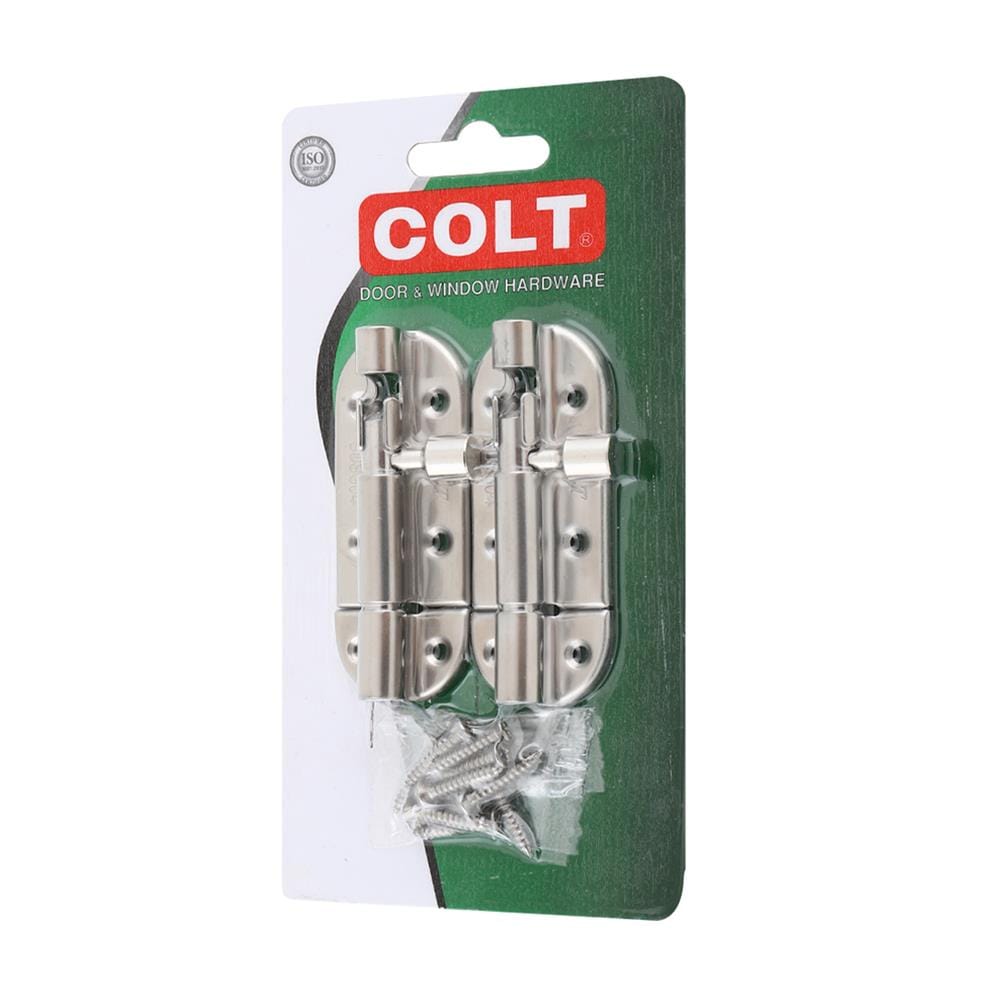 กลอนทั่วไป COLT 400 2 นิ้ว สีสเตนเลส (แพ็ก 2 ชิ้น)