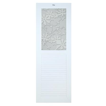 ชุดประตูห้องน้ำ UPVC ASARA G931 70X200 ซม. สีขาว พร้อมวงกบ ไม่เจาะลูกบิด