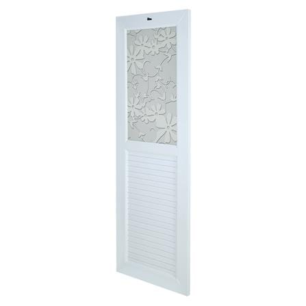 ชุดประตูห้องน้ำ UPVC ASARA G931 70X200 ซม. สีขาว พร้อมวงกบ ไม่เจาะลูกบิด_1