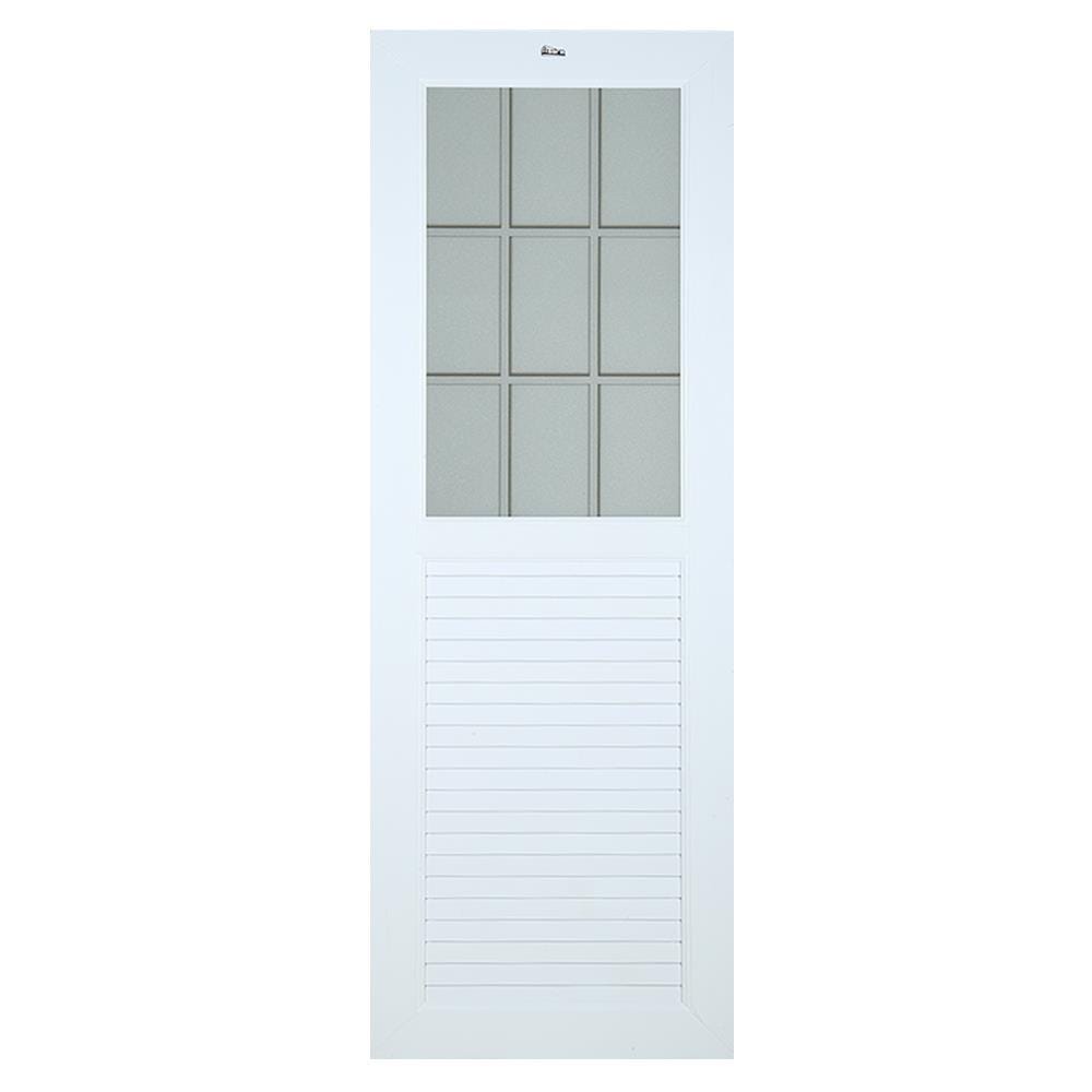 ชุดประตูห้องน้ำ UPVC ASARA G932 70X200 ซม. สีขาว พร้อมวงกบ ไม่เจาะลูกบิด