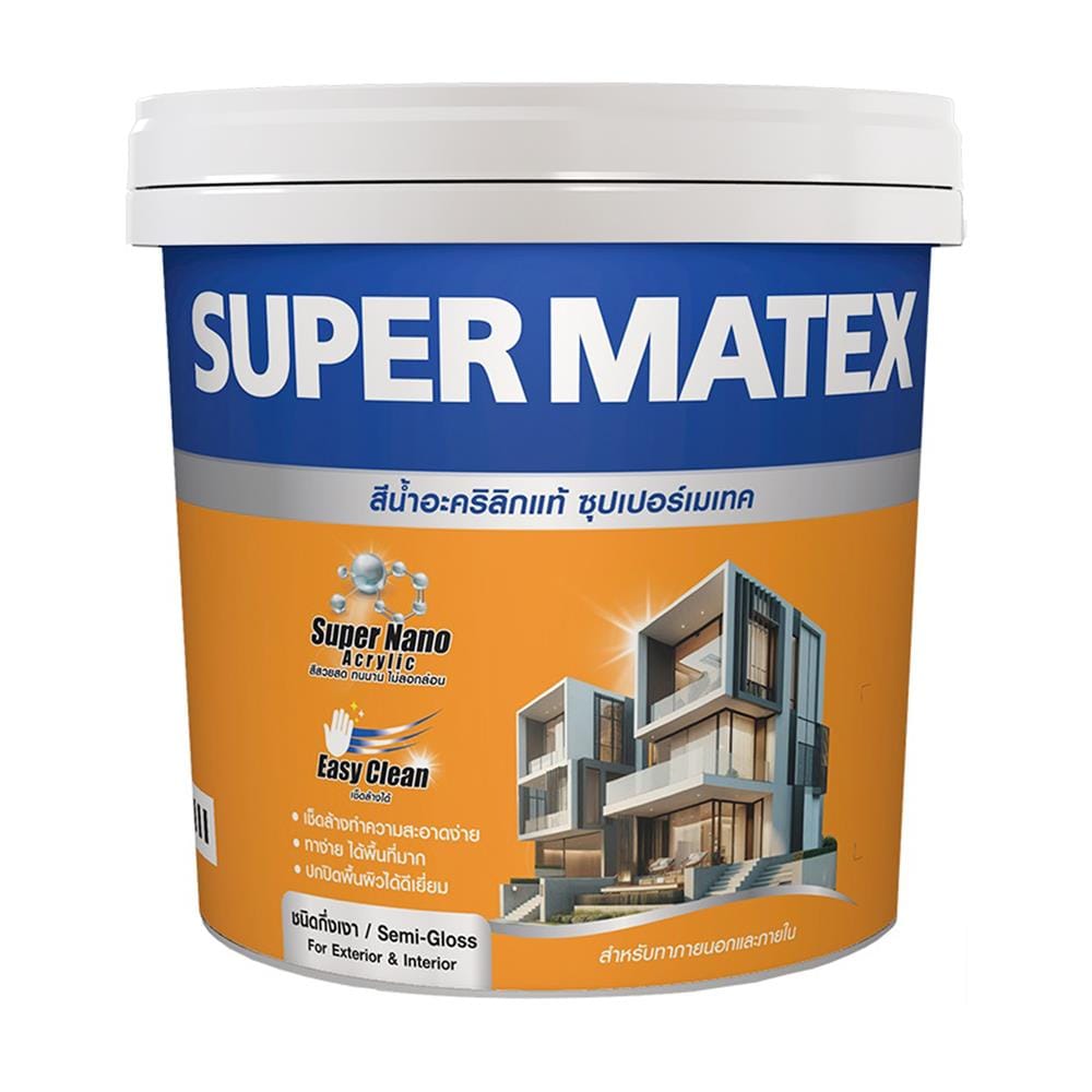 สีน้ำทาภายนอก ชนิดกึ่งเงา TOA SUPERMATEX BASE B 9 ลิตร
