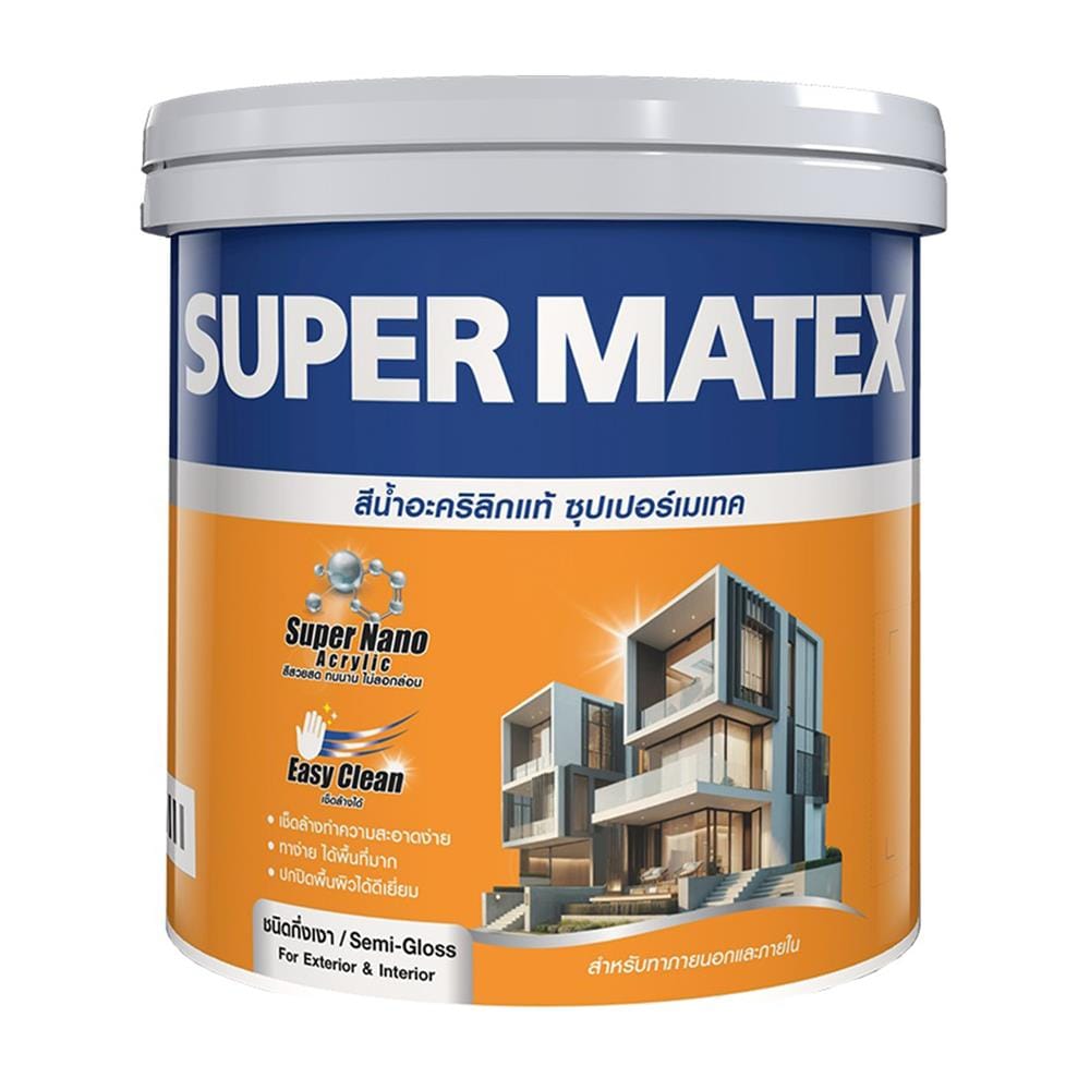 สีน้ำทาภายนอก ชนิดกึ่งเงา TOA SUPERMATEX BASE B 1 แกลลอน