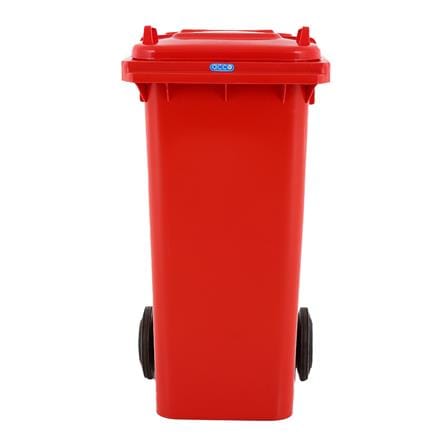 ถังขยะเหลี่ยม ฝาเปิด-ปิด มีล้อ ACCO 120L สีแดง_1