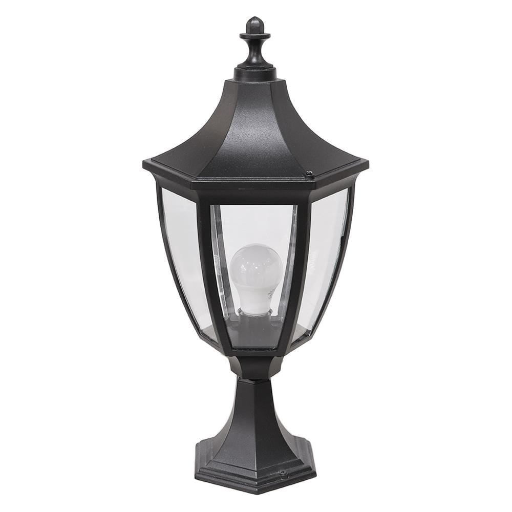ไฟหัวเสา LM6001 LIGHT MOS อะลูมิเนียม/แก้ว คลาสสิก สีดำ