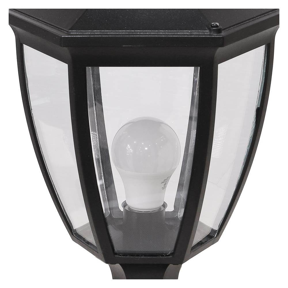 ไฟหัวเสา LM6001 LIGHT MOS อะลูมิเนียม/แก้ว คลาสสิก สีดำ