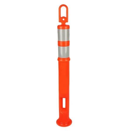 เสาจราจร มีฐาน RIGHT 115CM สีส้ม_0