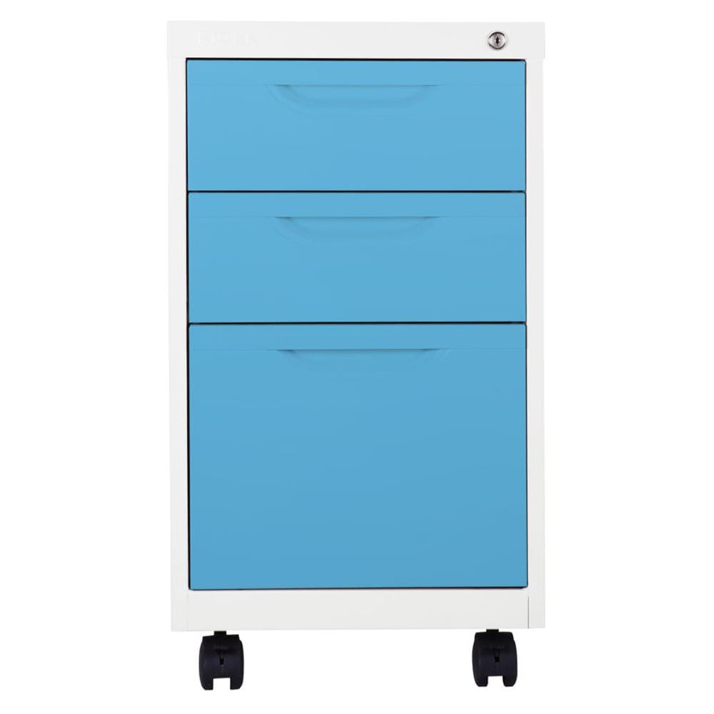 ตู้ลิ้นชักเหล็ก3ลิ้นชัก KIOSK BS-503 ขาว/ฟ้า