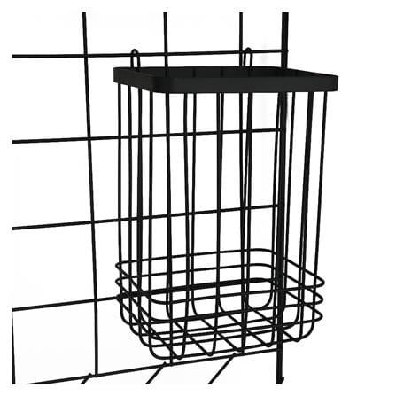 แผงเหล็กติดผนังพร้อมตะกร้า 4 อัน STACKO 44.8X11X60.1 ซม. สีดำ_2