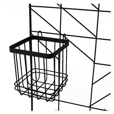 แผงเหล็กติดผนังพร้อมตะกร้า 4 อัน STACKO 44.8X11X60.1 ซม. สีดำ_3