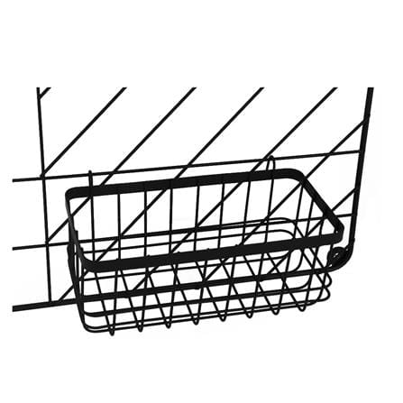 แผงเหล็กติดผนังพร้อมตะกร้า 4 อัน STACKO 44.8X11X60.1 ซม. สีดำ_4