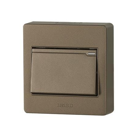 ชุดสวิตช์ 1 ทาง 1 ช่อง HACO M3N-S11-CC สีน้ำตาลดำ_1