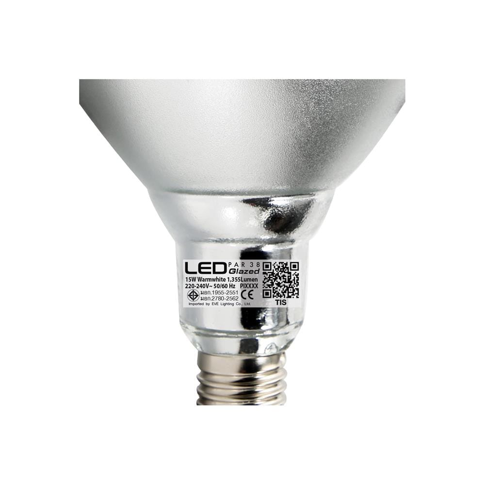 หลอด LED EVE PAR38 IP65 GLAZED 15 วัตต์ WARMWHITE E27