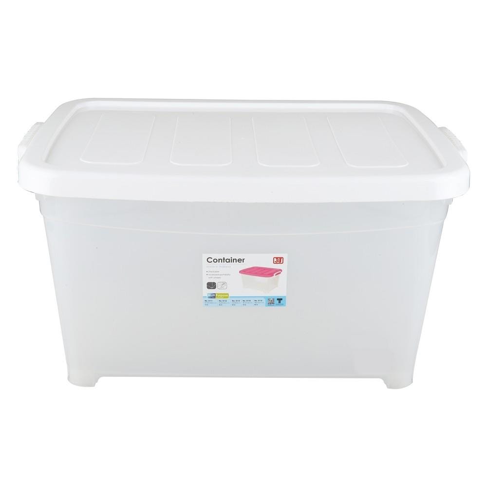 กล่องเก็บของ มีล้อ ฝาล็อค JCJ 5115 85 ลิตร 48x67x41.5 ซม. สีขาว