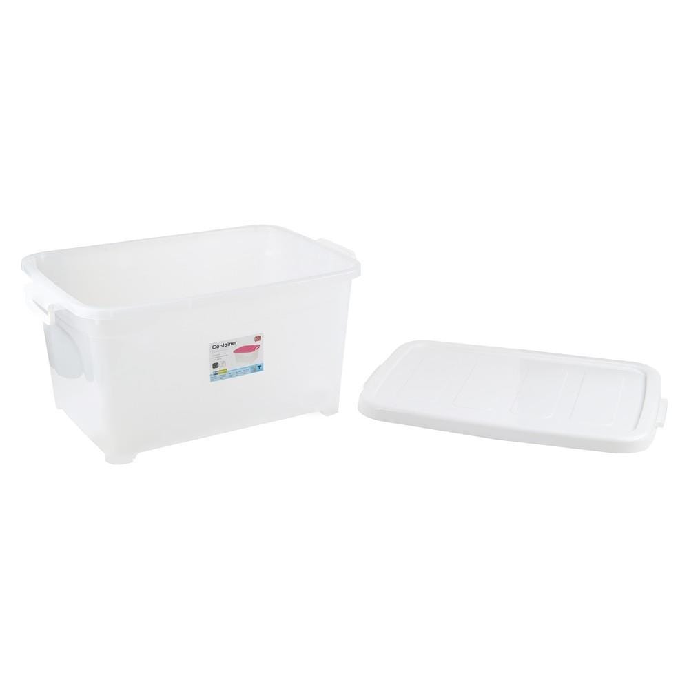 กล่องเก็บของ มีล้อ ฝาล็อค JCJ 5115 85 ลิตร 48x67x41.5 ซม. สีขาว