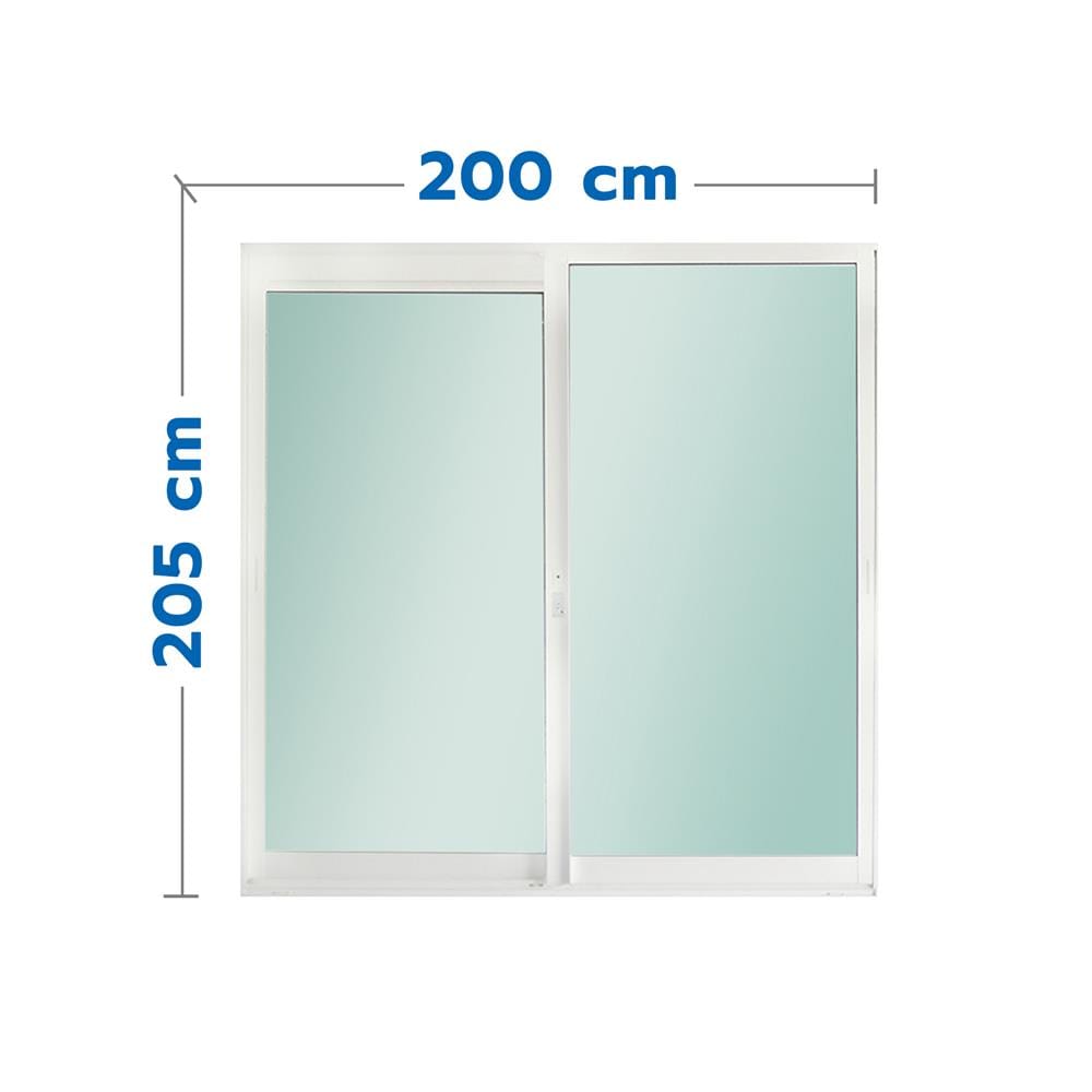 ประตูบานเลื่อน อะลูมิเนียม S-S มุ้ง SANKYOALUMI J-TRUST VEN-JT 200X205 ซม. สีขาว