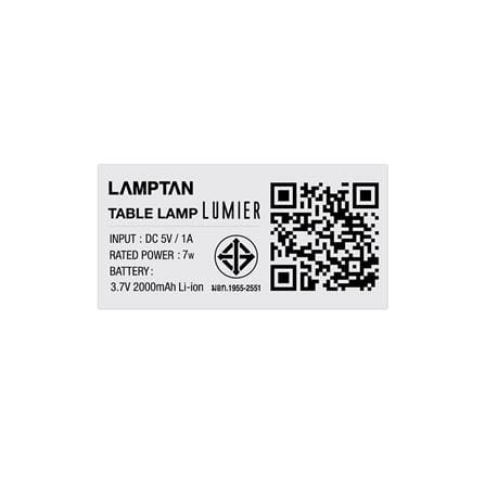 ไฟอ่านหนังสือ LED TABLELAMP LUMIER7W LAMPTAN พลาสติก/โลหะ MODERN สีขาว_4