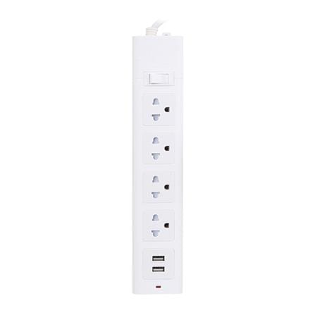POWER STRIP ELECKTA 665UELEK 4-OUTLET 1-SWITCH 2-USB 3M