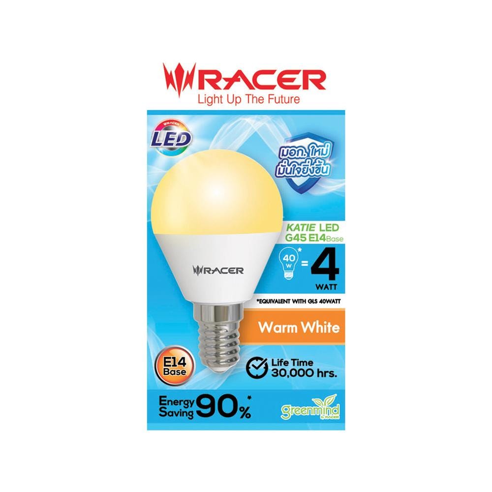 หลอด LED RACER G45 KATIE 4 วัตต์ WARMWHITE E14