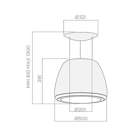 เครื่องดูดควันกลางห้อง ELICA IS EDITH SENSE/F/50 50 ซม._1