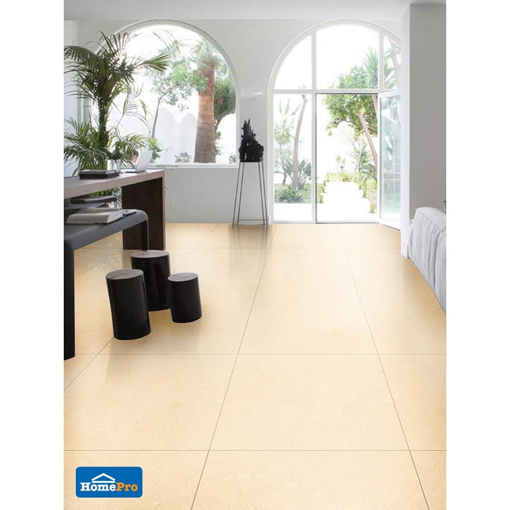 กระเบื้องพื้น 60x60 ซม. แคสปาร์ ครีม 1.44M2