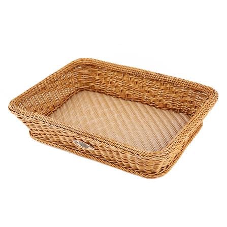ตะกร้าเหลี่ยมเตี้ย MONARCH 36x23x7 ซม. สีน้ำตาล_1