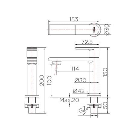 ก๊อกอ่างล้างหน้าเดี่ยว KARAT FAUCET KF-39-610-63_2