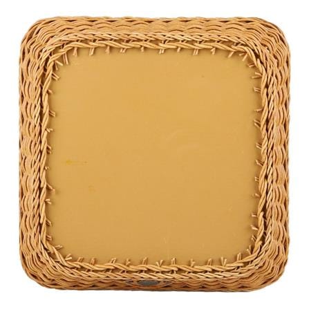 ตะกร้าเหลี่ยมเตี้ย MONARCH 30x30x10 ซม. สีน้ำตาล_2