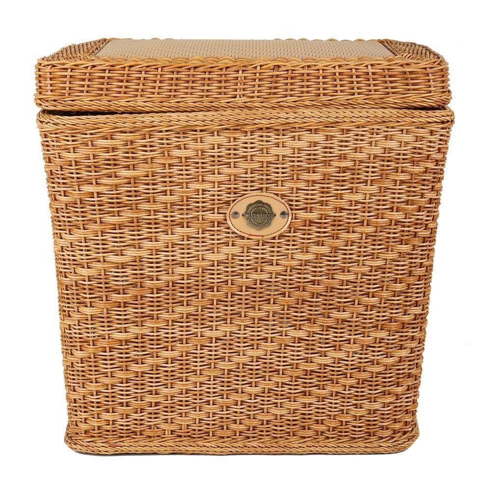 ตะกร้าผ้าเหลี่ยมมีฝา MONARCH 47x34x44 ซม. สีน้ำตาล