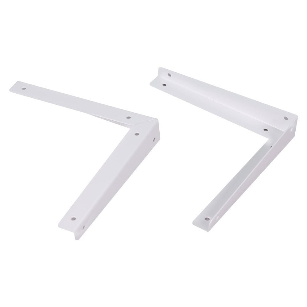 แขนรับชั้นเหล็ก STACKO FLAT 18x3 ซม. สีขาว