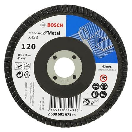 จานทรายซ้อนหลังแข็ง BOSCH P120 4 นิ้ว