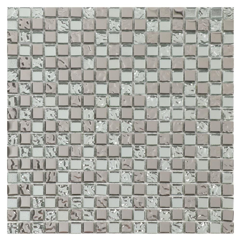 โมเสคแก้ว 30x30 ซม. GLASCERA ซิลเวอร์ กลีม