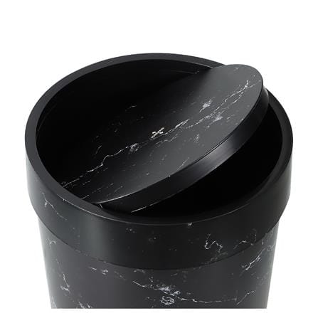 ถังขยะกลมฝาสวิง ACCO MIDNIGHT 7 ลิตร หินอ่อนสีดำ_1