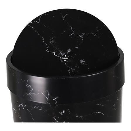 ถังขยะกลมฝาสวิง ACCO MIDNIGHT 15.5 ลิตร หินอ่อนสีดำ_4