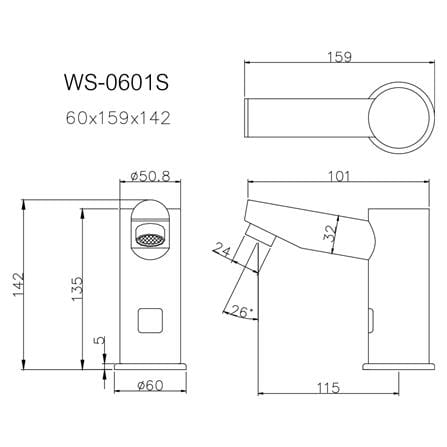ก๊อกอ่างล้างหน้าอัตโนมัติ WS WS-0601S_1