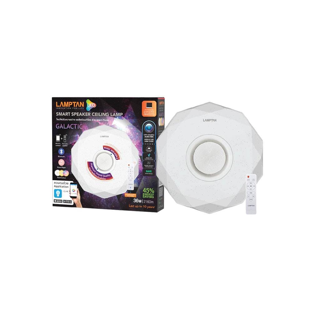 ไฟเพดาน LED LAMPTAN SMART GALACTIC 20 นิ้ว 36 วัตต์ DAYLIGHT/COOL WHITE/WARM WHITE สีขาว