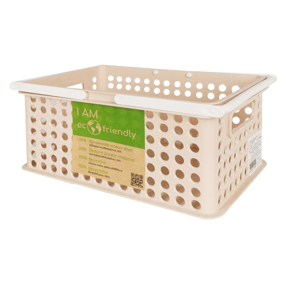 กล่องซ้อนได้ STACKO 5080S ECO FRIENDLY 29.5X18.5X13 ซม. สีเบจ