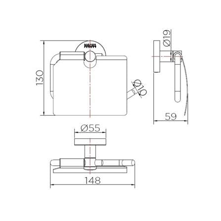 ที่ใส่กระดาษชำระ KARAT FAUCET KB-15-332-63 สเตนเลส_1