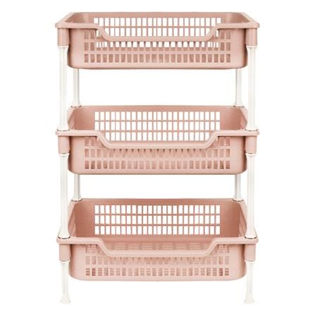 ชั้นวางของพลาสติก 3 ชั้น API ECO FRIENDLY สีชมพู_1